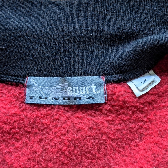 Retro Embroidered Fleece zip up  Ski Cabin Apres, boot vintage poles details - Picture 9 of 12